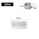 Kozmetická plniteľná dóza 5 ks 20 ml Hliníková hladká skrutkovacia nádobka strieborná 46 × 20 mm Obal na krém balzam masť kozmetiku 2