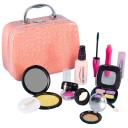 Kozmetický kufrík 20 x 8 x 19 cm Make-up sada pre deti 12 kusov Stimulované líčivé produkty s rúžom riasenkou tieňmi púdrom a ďalšími doplnkami 1