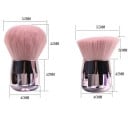 Kozmetický štetec 45-50 mm x 70-90 mm Profesionálny guľatý štetec v tvare huby na púder make-up Viacúčelový štetec s vláknitými vlasmi a lesklou rukoväťou 2