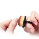 Kozmetický štetec na prst s hustými štetinami na prášok 4 x 3,4 cm, štetiny 2,7 x 1,5 cm, profesionálny štetec pre precízne nanášanie kozmetiky 8
