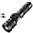 Krachtige LED zaklamp met COB zijlicht, zoom, batterij-indicator, USB-opladen en 5 modi voor buitengebruik 2