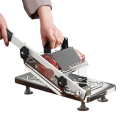 Kráječ masa malá velikost s nastavitelnou tloušťkou řezu z nerezové oceli 304 stříbrný černý pro krájení masa 1