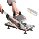 Kráječ masa malá velikost s nastavitelnou tloušťkou řezu z nerezové oceli 430 stříbrný černý se sáčky na potraviny 1