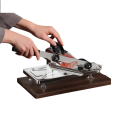 Kráječ masa malý s nastavitelnou tloušťkou řezu z nerezové oceli 430 stříbrný černý pro krájení masa v kuchyni doma 1