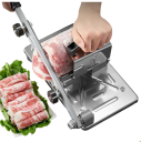 Kráječ masa velká velikost s nastavitelnou tloušťkou řezu z nerezové oceli 304 stříbrný černý pákový pro krájení masa 3