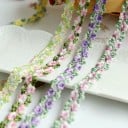 Krajková květinová stuha 2 cm x 90 cm Jemná dekorativní stuha Vintage krajka na svatební výzdobu Ozdobná stuha na dárky a tvoření Ruční 9