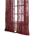 Krajková záclona s vínovým vzorem, rozměr 100 x 200 cm, průsvitné plátno, vínová, do obývacího pokoje, ložnice a jídelny 1