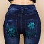 Krásné dámské džíny s dírami univerzální velikosti J699 9
