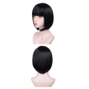 Krátka svetlo fialová syntetická bob paruka 30 cm cosplay paruka z vysokoteplotného vlákna pre ženy denné nosenie Halloween party kostým 1
