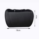Krční polštář do auta paměťová pěna cca 14 × 19 × 10 cm měkký prodyšný polštář na opěrku hlavy černý univerzální použití 3