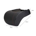 Krční polštář do auta paměťová pěna cca 18 × 28 × 9 cm potah z umělé kůže černý opěrka hlavy pro pohodlné cestování 3