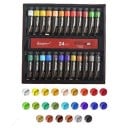 Kreatív akrilfesték készlet 24 szín 12 ml tubusokban vászonra fára bőrre textilre kartonra papírra és MDF-re kézműves és festési célokra 1