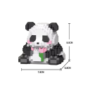 Kreativ byggsats panda 7,8 x 6,8 x 8,8 cm 449 delar MINI DIY djurmodell för barn tjejer och killar Söt figur av byggklossar Dekoration 6+ 2