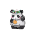 Kreativ byggsats panda 7,8 x 6,8 x 8,8 cm 529 delar Miniatyr DIY djurmodell för barn Söt figur av klossar Dekoration 6+ 1
