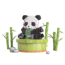 Kreatívna stavebnica panda 7,8 x 6,8 x 8,8 cm 449 ks MINI zvierací model DIY sada pre deti Roztomilá figúrka Dekorácia z kociek 6+ 2