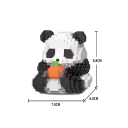 Kreatívna stavebnica panda 7,8 x 6,8 x 8,8 cm 488 ks MINI DIY zvierací model pre deti Roztomilá figúrka z kociek Sestaviteľná dekorácia 6+ 2