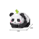 Kreatívna stavebnica panda 7,8 x 6,8 x 8,8 cm 556 ks Roztomilá figúrka z kociek MINI DIY zvierací model pre dievčatá aj chlapcov Dekorácia 6+ 2