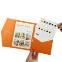 Kreativní akvarelová sada s předtištěnými obrazy městských scenérií 19 × 14,4 cm pigmentová paleta vodní štětec malování doma i na cesty 4