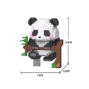 Kreativní stavebnice panda 7,8 x 6,8 x 8,8 cm 428 ks DIY zvířecí model pro děti Rozkošná miniaturní figurka z kostek Dekorace 6+ 2