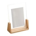 Kreatívny priehľadný foto rámček 10,2 x 15,2 cm Akryl Drevený podstavec 4,6 x 1 cm Buk alebo orech Moderná stojaca dekorácia 1
