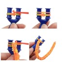 Kreativset zur Schmuckherstellung 26 × 13 × 2,5 cm 32 Fächer Bunte Gummibänder Gummi und Kunststoff Mit Zubehör für Armbänder, Halsketten und dekorative Accessoires 3