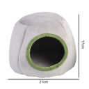 Κρεβάτι για τρωκτικά 21 x 17 εκ. Γκρι ζεστό σπιτάκι από βελούδινο ύφασμα και σφουγγάρι Μαλακό φωλιά για χάμστερ, γουρούνια και μικρά τρωκτικά 2