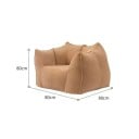 Křesílko pro jednoho 80x80x80 cm pohodlné komfortní polstrované sedací křeslo s opěradlem moderní designový doplněk do obývacího pokoje 2