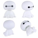 Kreslený robot Baymax s třesoucí se hlavou Bílá figurka Dekorace do auta Ozdoba interiéru Roztomilá sběratelská postavička 4