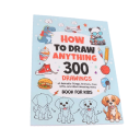 Kreslicí kniha pro děti 300 návodů krok za krokem formát A4 vzdělávací knížka modrá učení kreslení zvířat a předmětů 1