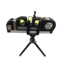 Kreuzstrahl-Laser-Wasserwaagen-Set Maßband 2,5 m Wasserwaage mit Lineal Stativ 186×28×62 mm Präzises Ausrichten 1