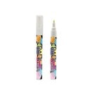 Kridtpenn Mazatelig flydende kridt fluorescerende graffiti pen Fiber spids 3 mm Hvid farve Til skrivning og tegning på tavle 3