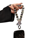 Kristallanhänger für das Telefon mit Schmetterling Glänzendes Acrylkettchen für das Handy Armband für das Handgelenk Handy Zubehör für das Telefon Schlüssel Handtasche 1