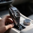 Kristallen versnellingspook set 3 stuks met M-display en aanduidingen RND, ABS en kristal, helder zwart, voor BMW X5 F15 en X6 F16 met links stuur 2