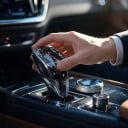 Kristallen versnellingspook voor BMW, 3-delige set met iDrive-knop, M-markering RND, ABS en kristal, helder/zwart, X3 F25, X4 F26, 5-serie F10, LHD 2