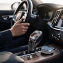 Kristallväxelspak BMW, 3-delarsset med iDrive CIC-kontroll, färgade M och RND, ABS och kristall, rökgrå, för F10 F12 F25 F26 LHD 2
