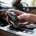 Kristály váltókar és iDrive CIC gomb, 3 darabos készlet, M és RND logó, ABS és kristály, átlátszó, BMW 5, 6, 7, X3 F25 és X4 F26 2