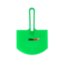 Krökt spackelspade 24,5 × 16 cm plastgrön skopa för gips och puts för applicering och utjämning av material 1