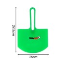 Krökt spackelspade 24,5 × 16 cm plastgrön skopa för gips och puts för applicering och utjämning av material 2