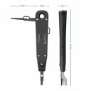 Krone IDC Werkzeug zum Abschluss von Kabeln 12,5 cm mit Federklinge zum Abisolieren von Drähten für Patchpanel und RJ45 Keystone-Steckverbinder 4