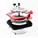 Kruhová řezačka 95,5 mm wolframový řezný bit hliníková slitina ABS červená s protiskluzovou podložkou pro přesné řezání 4