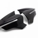 Kryder til sidespejle venstre og højre direkte montering 2 stk ABS plast blank sort til SEAT Leon Mk3 5F 2012–2020, Ibiza Mk5, Arona KJ7 3