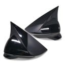 Kryder til sidespejle venstre og højre direkte montering 2 stk ABS plast blank sort til SEAT Leon Mk3 5F 2012–2020, Ibiza Mk5, Arona KJ7 4