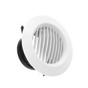Kryds ventilator rund rør 100 mm 145x72x92 mm Ventilationsgitter ventilationsåbning Beskyttelseskappe for aftræksventil til luftstrøm 1