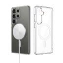 Kryt a Samsung Galaxy S24 FE Magnetikus vezeték nélküli töltés támogatásával Magnéziumgyűrű Akryl anyag Átlátszó Mobiltelefon védőtok 9