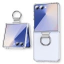Kryt a Samsung Galaxy Z Flip 6 Nárazálló tok ujjgyűrűvel Műanyag két részes burkolat Gyűrű a zsanérnál Összecsukható mobilhoz 11