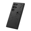 Kryt do Samsung Galaxy S24 Ultra z motywem samolotu i trasy lotniczej Mapa świata Elastyczne etui z TPU Etui dla podróżników 1