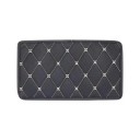 Kryt loketní opěrky 29 x 19 cm Univerzális fekete bőr borítás fehér részletekkel Vízálló porálló védőburkolat autóhoz műbőrből 1