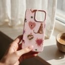 Kryt na iPhone 17 Air s motivem leoparda a srdcí PC a TPU Matný protiskluzový povrch Odolný proti nárazům a poškrábání 8