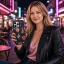 Kryt na iPhone 17 Air s motivem leoparda a srdcí PC a TPU Matný protiskluzový povrch Odolný proti nárazům a poškrábání 14