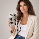 Kryt na Samsung Galaxy S24 FE S motivem černých koček Řetízek na zápěstí Silikon a akryl Pouzdro na mobil s kočičkami 28